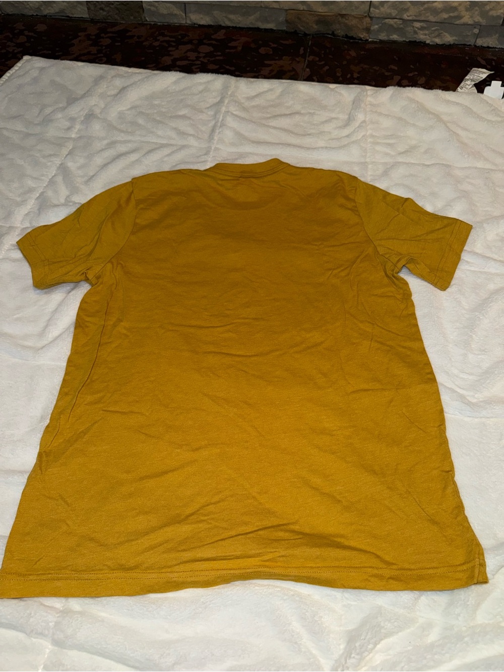 Source Unknown Mustard Yellow 'Happy Today' Graphic Short Sleeve Tee - Picture 2 of 3